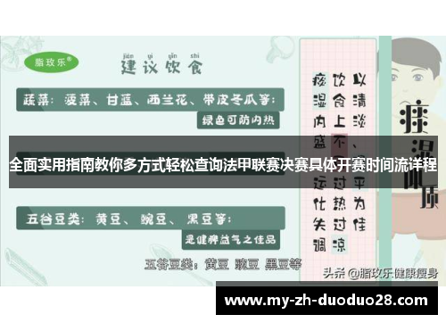 全面实用指南教你多方式轻松查询法甲联赛决赛具体开赛时间流详程