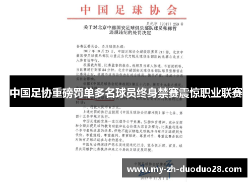 中国足协重磅罚单多名球员终身禁赛震惊职业联赛